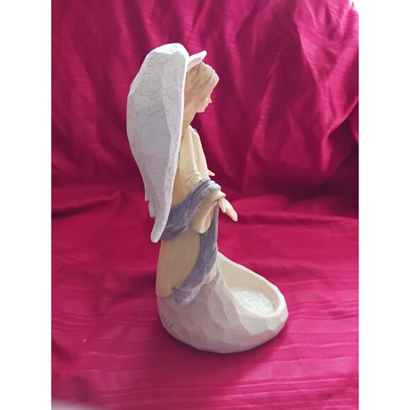 Enesco Foundations by Karen Hann Angel Figurine With Psalm 27:1 Verse Design - Picture 8 of 16